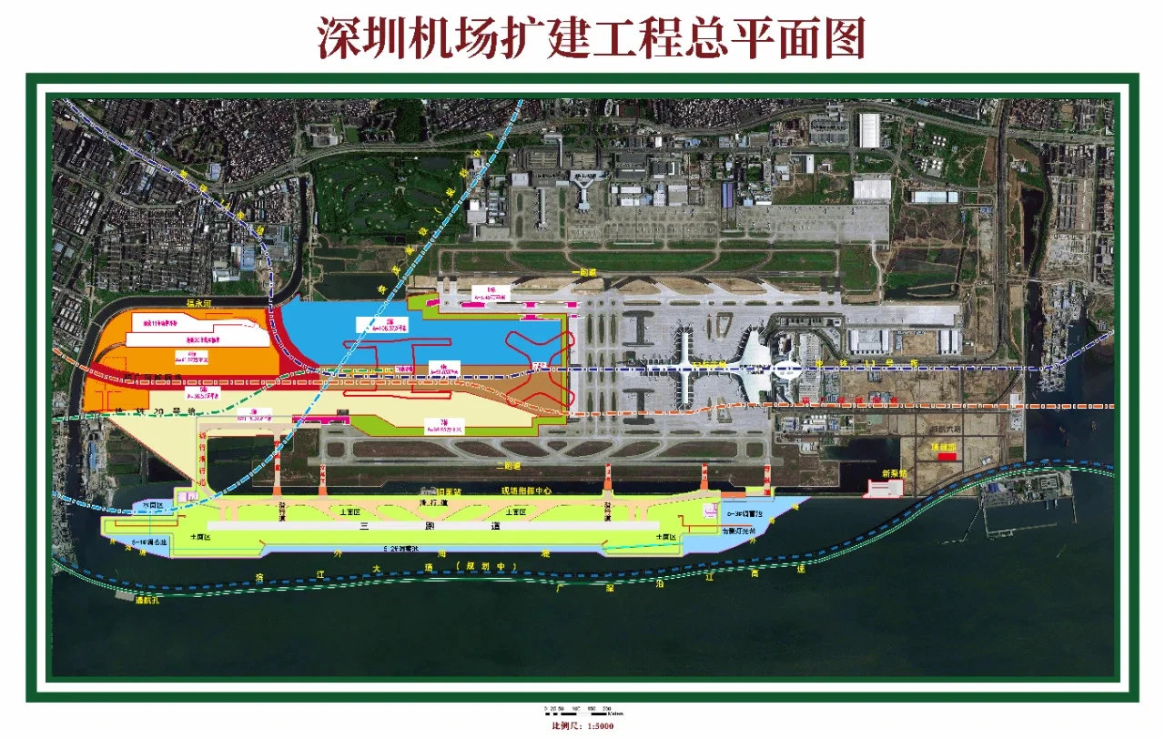 深圳机场扩建工程总平面图