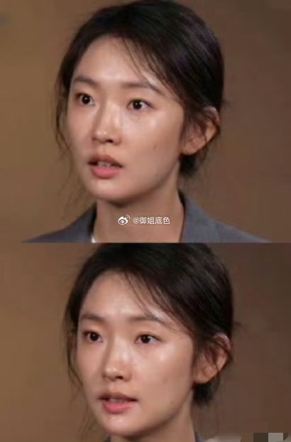 这才是老实的姑娘，人家说上央视得素颜，她就真的顶着个冒油光的大素脸去了…… 