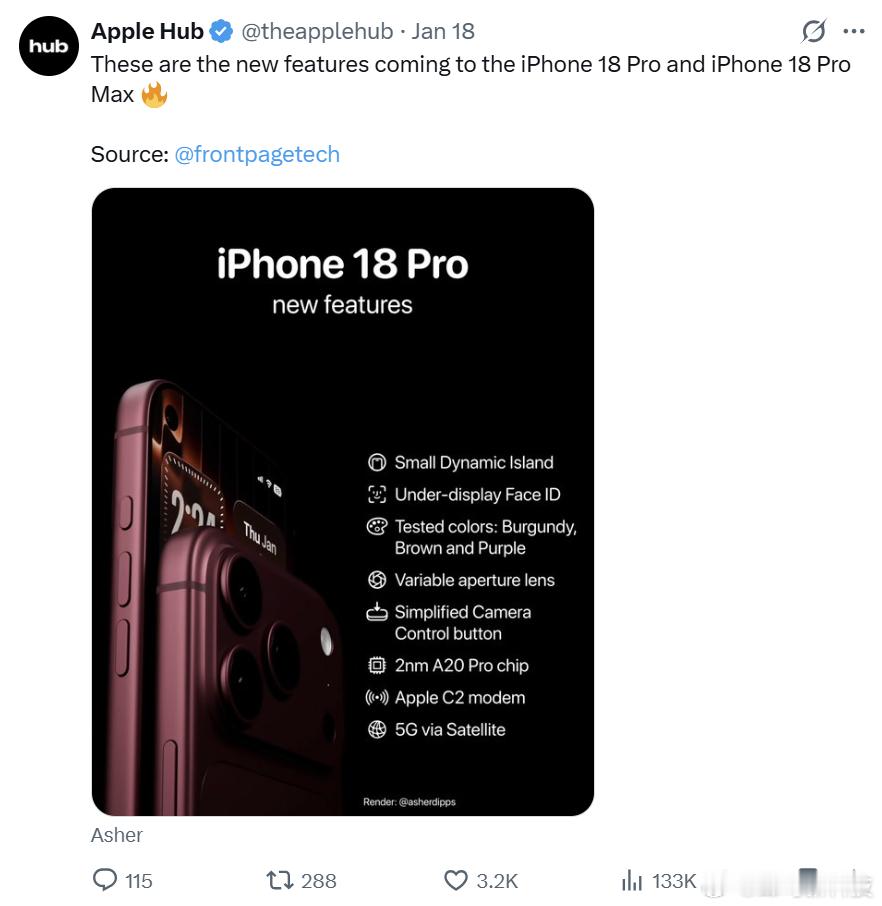 iPhone18Pro宣传片曝光 从曝光的宣传片来看，感觉可信度不高啊从视频中能