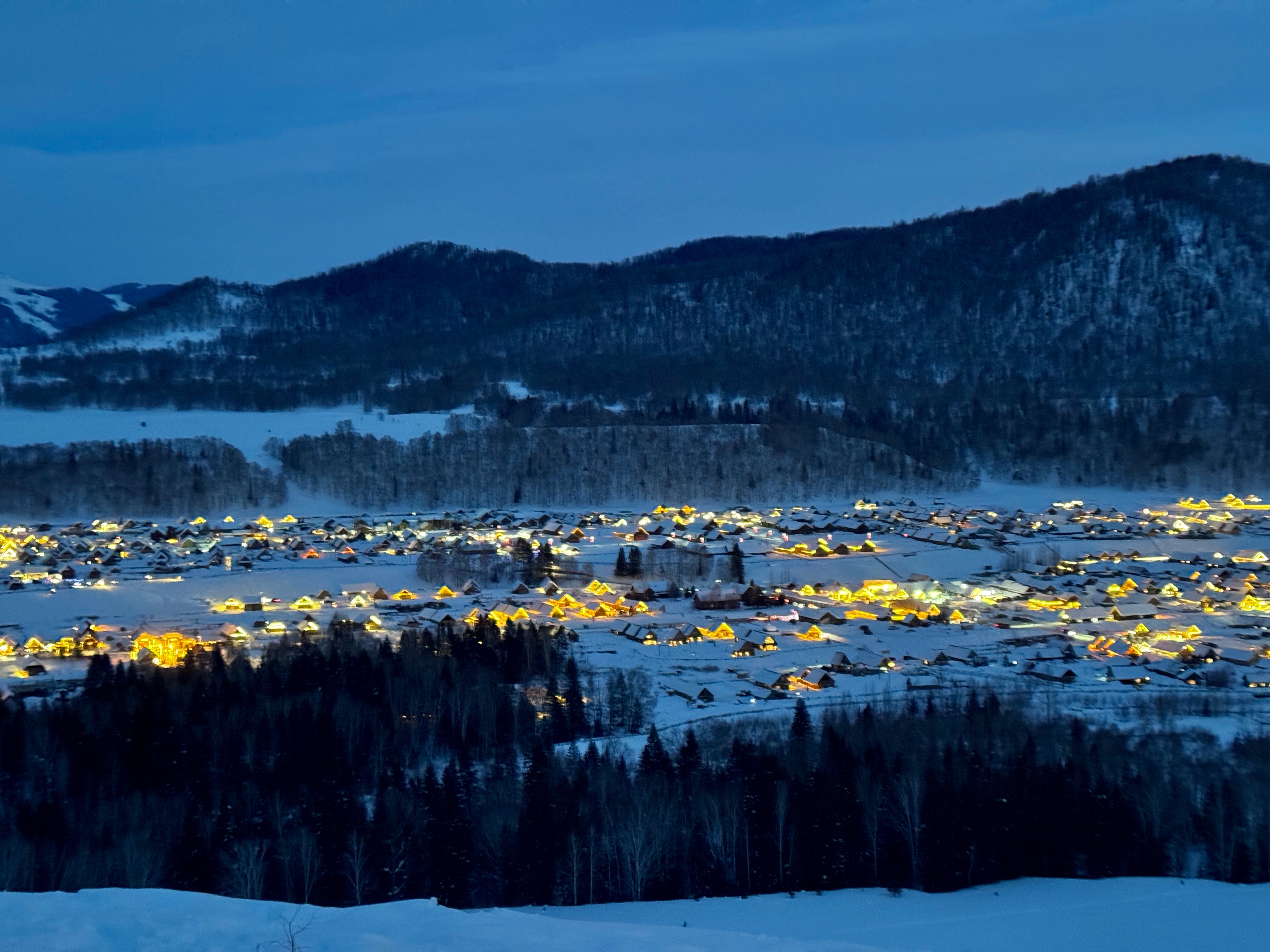 分享禾木的蓝调时光雨丝的日常阿勒泰 阿勒泰·禾木村