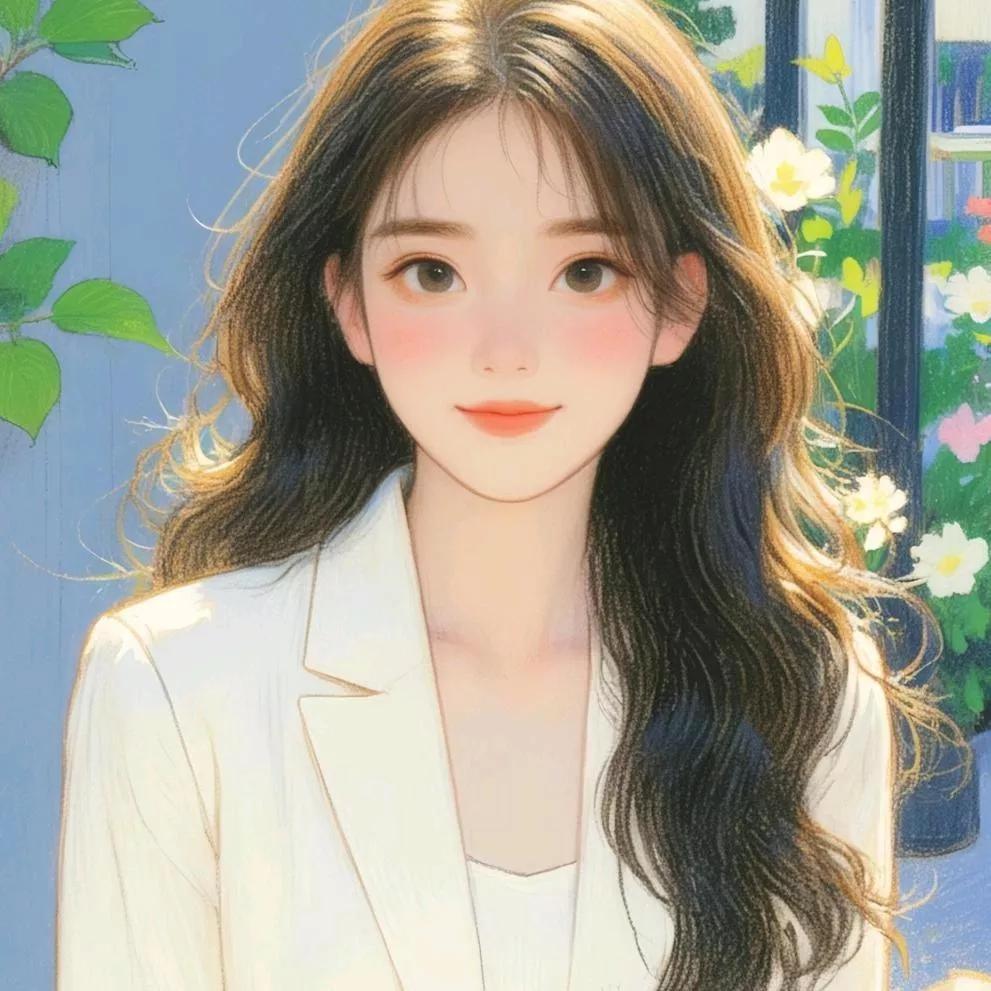 春日暖阳下的少女，温柔动人温柔甜美少女 自然清新美少女 阳光白裙少女 阳光少女照