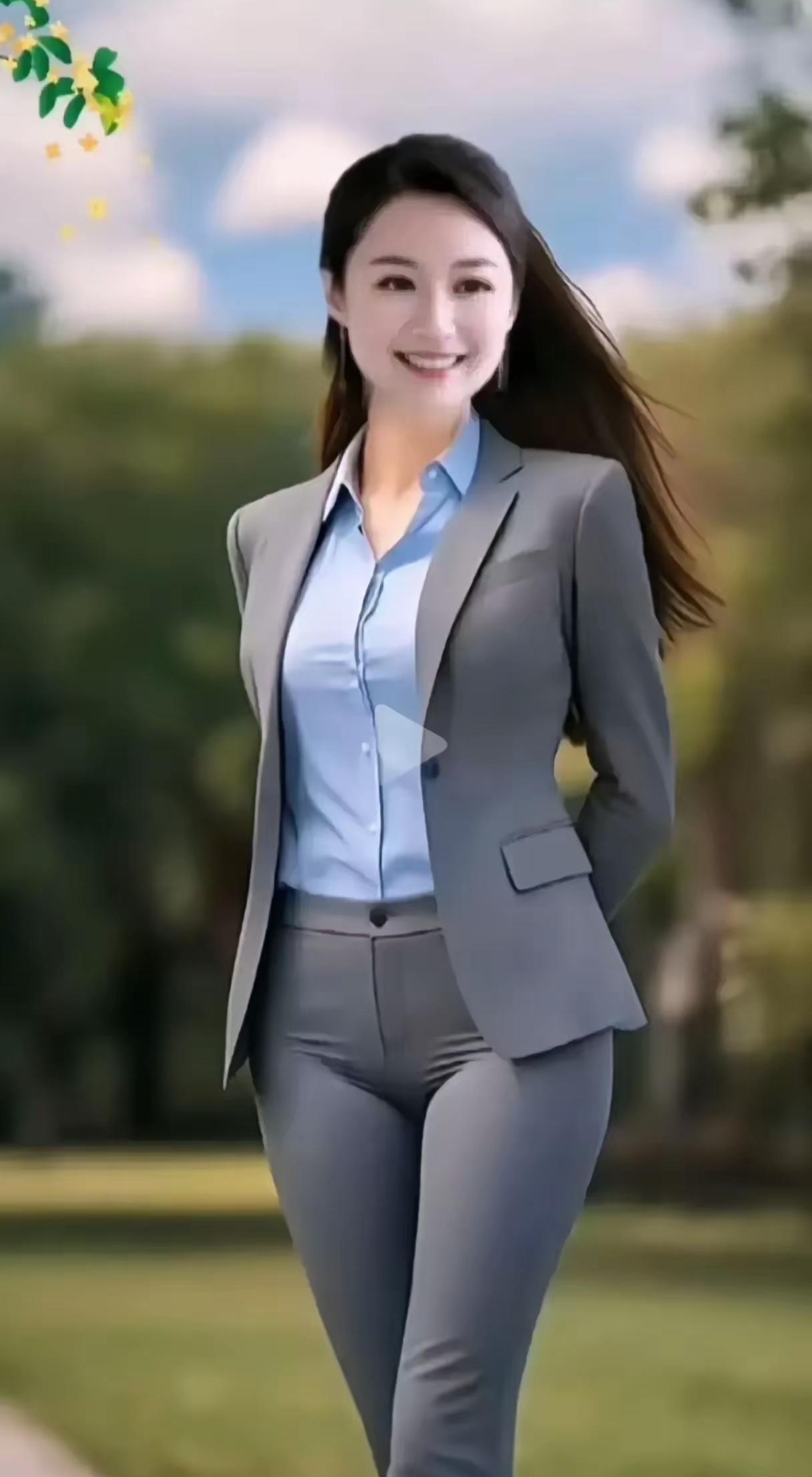职场女性风采，自信满满地走在阳光下！🌞💼
