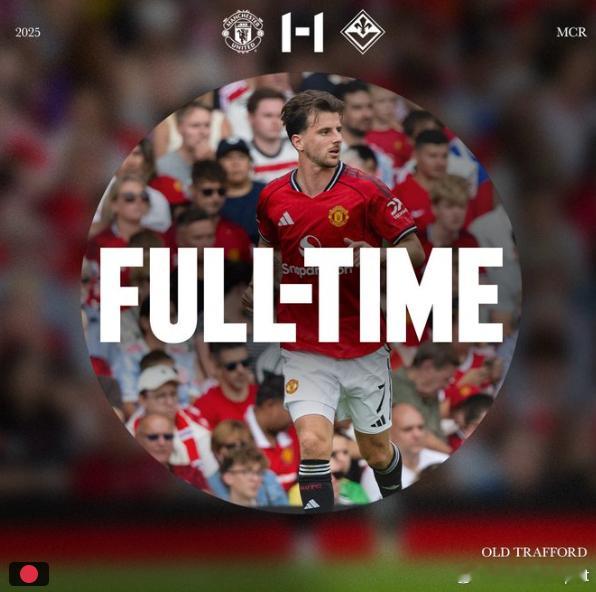 90分钟比赛结束，曼联1-1佛罗伦萨。ManUtdspot[超话]曼联 ​​​