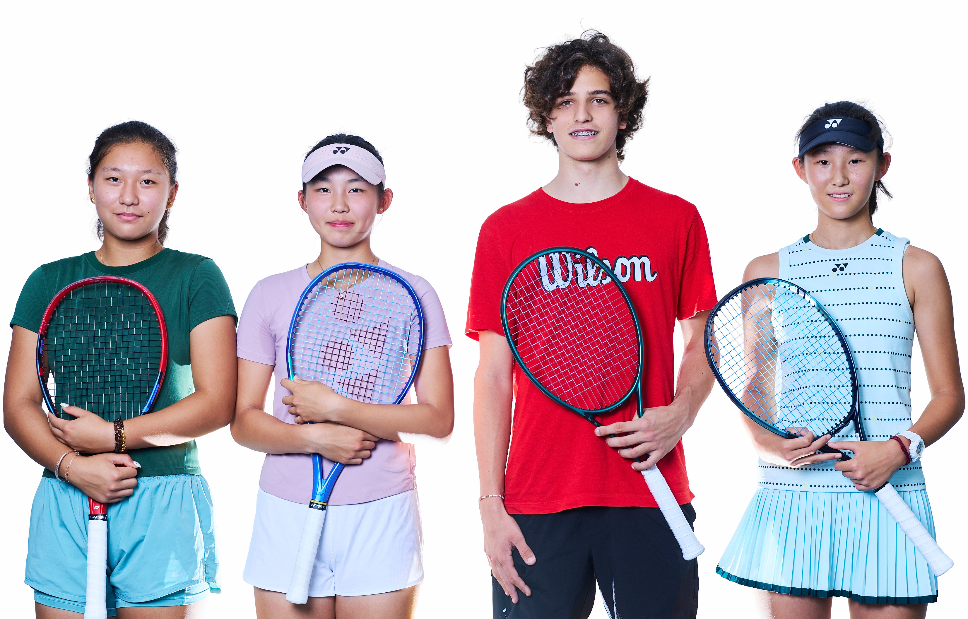 金童玉女国际青少年网球新星同框，那画面很美！青岛艾熙儿、上海王思淇、意大利都灵男