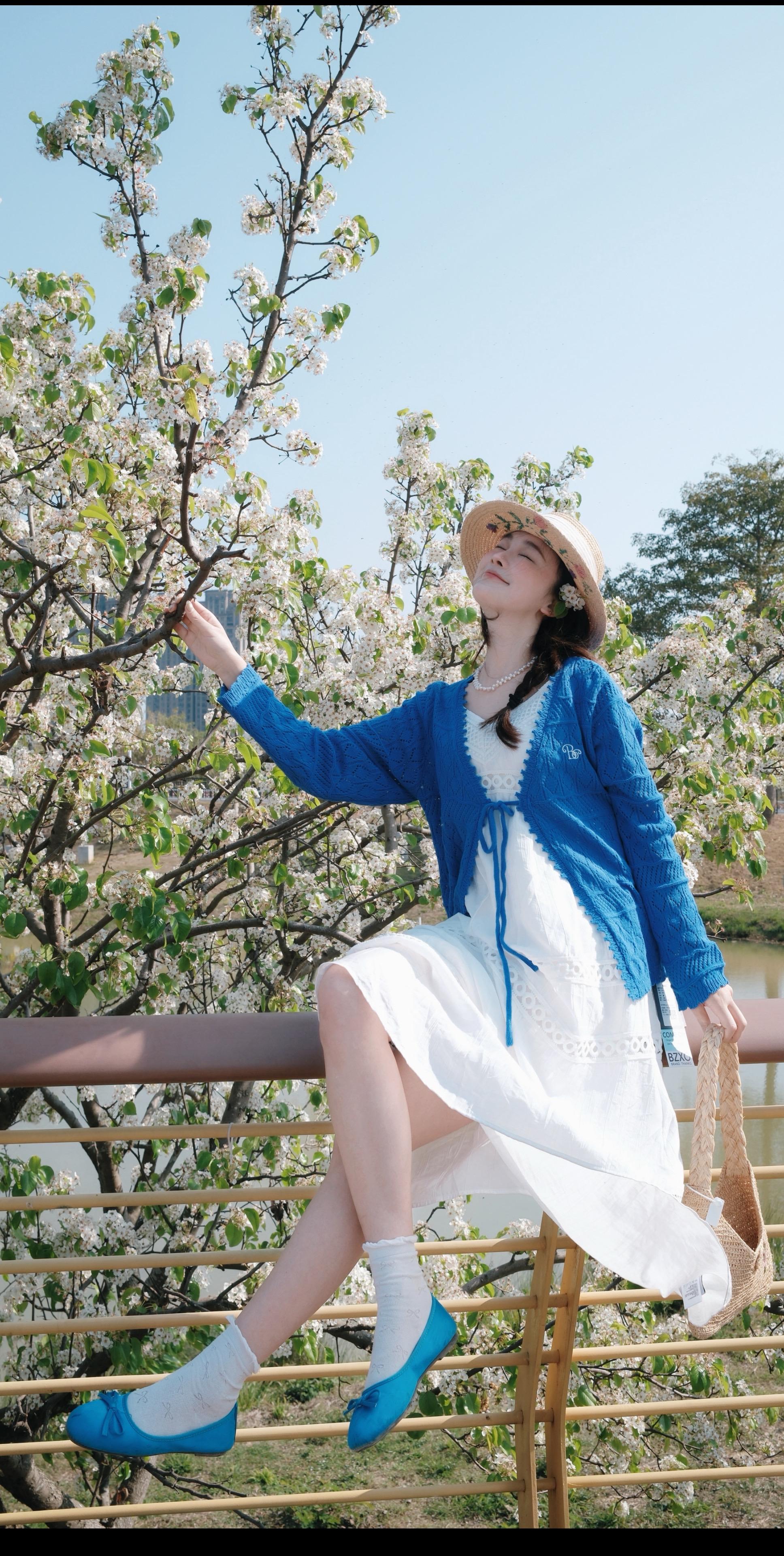 春天的梨花开啦～