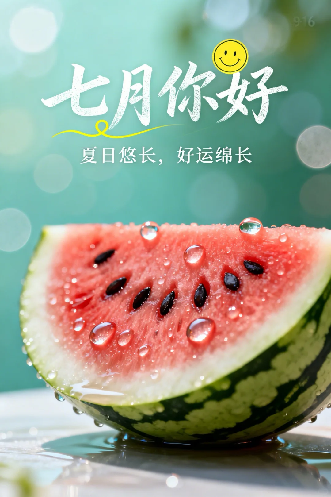 六月再见，七月你好祝福图片壁纸