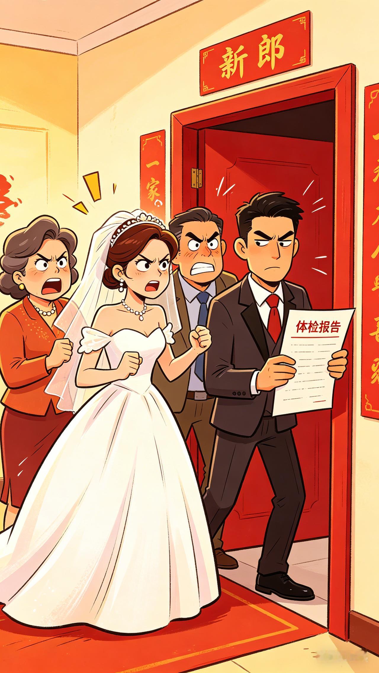 今天刷到个离谱到极致的瓜，直接给我看傻了！
一对新人办婚礼，新娘从早上等到晚上，