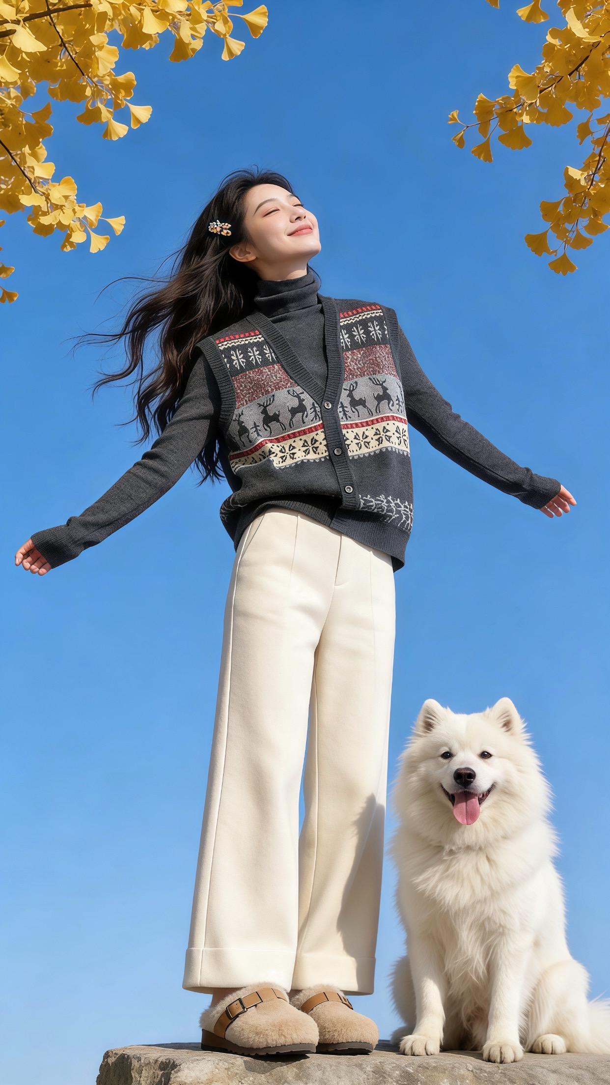 谁穿谁温柔的秋冬氛围感两件套～软fufu的灰色打底衫＋马甲，贴肤巨舒服...