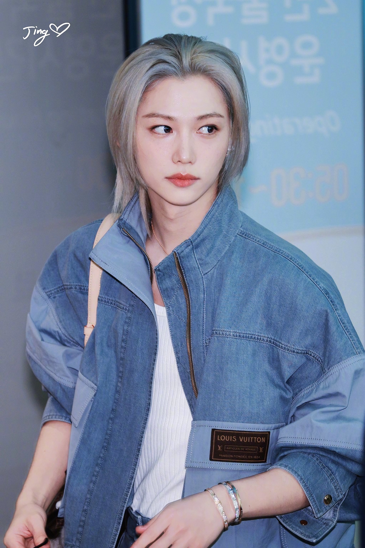 【Theqoo】Stray Kids Felix米兰时装周银发造型~felix