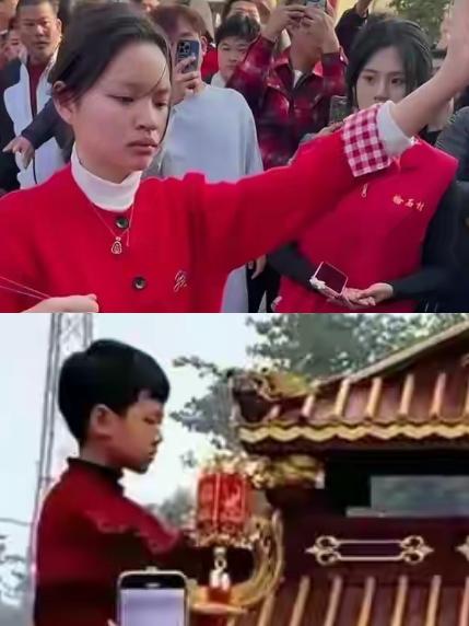 我们村每年正月十五也有游神活动，那年同学的哥哥趁着夜色偷拨了一支顶冠金花藏于家中