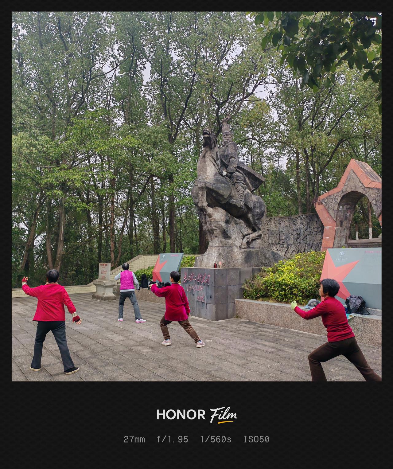 公园里的太极舞，和谐与自然共舞。