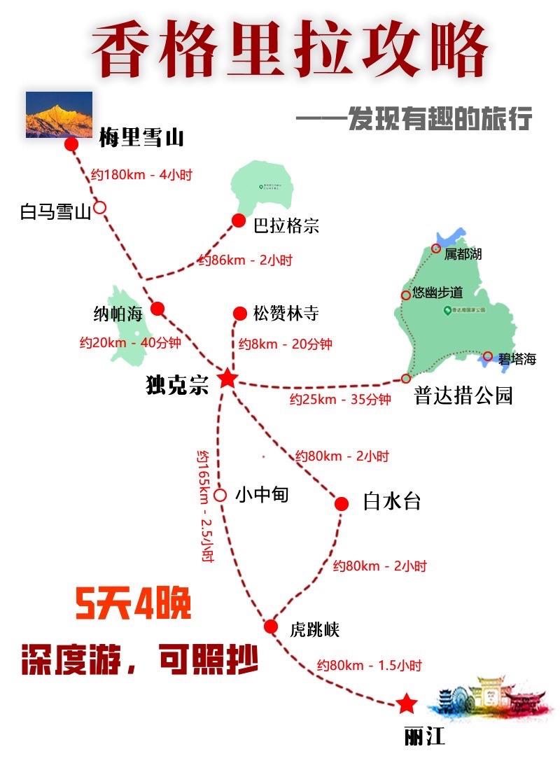 香格里拉5天4晚自由行深度游攻略。     第一次去里香格里拉最近都地...