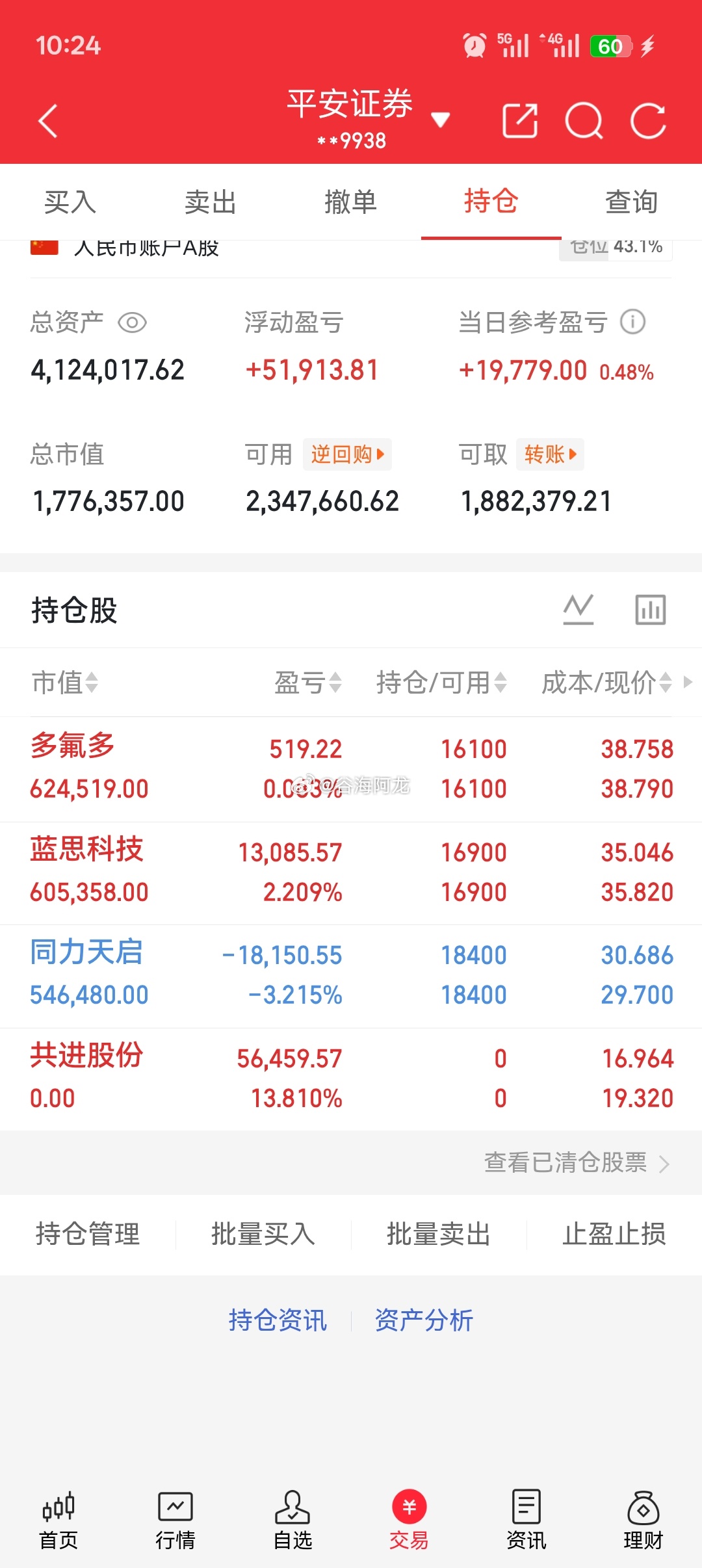 今日持仓分享！今天就不说那么多了，系统限制，有不确定的问题，可以私我…… 