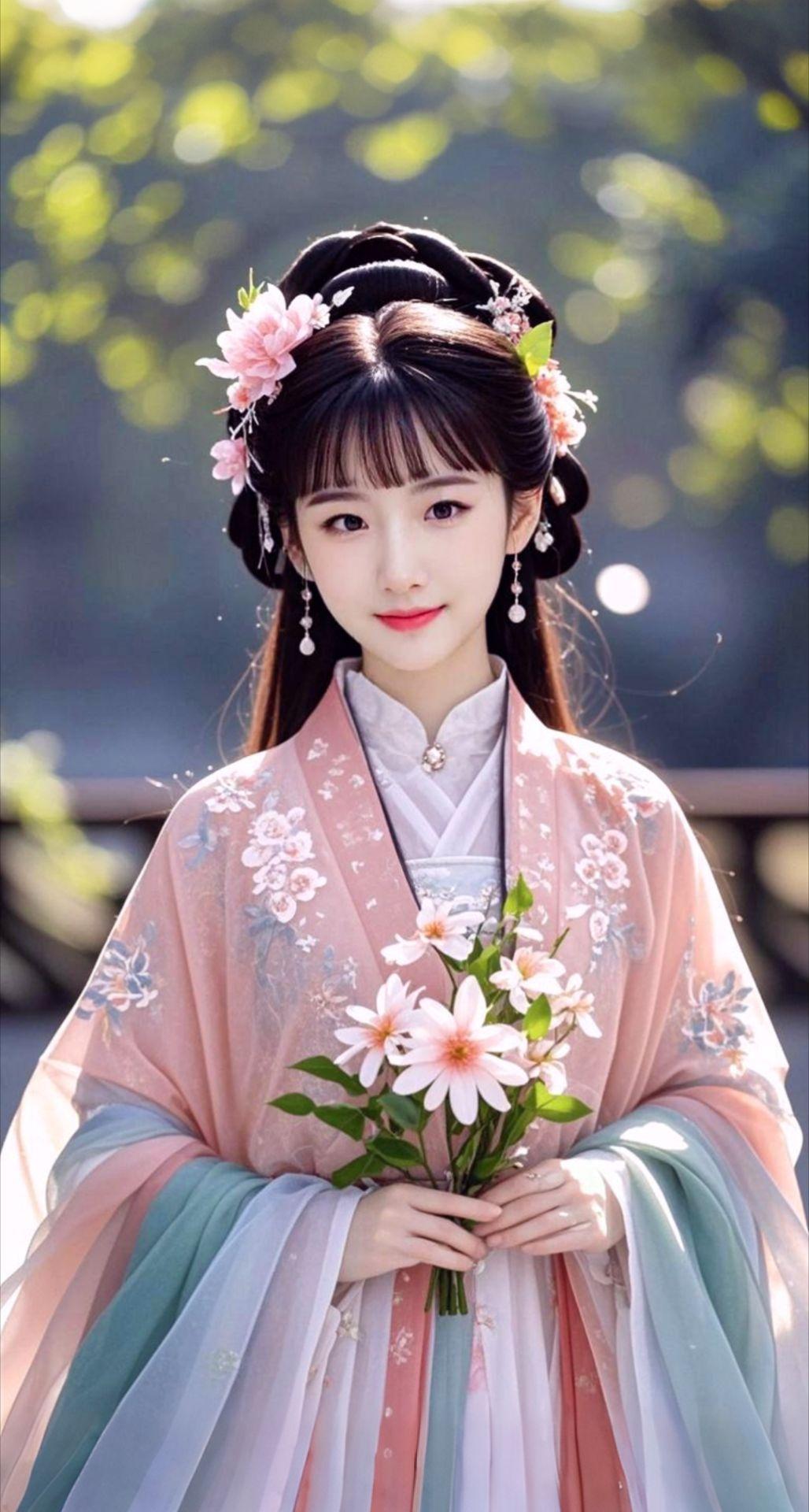 AI扩图 AI花颜雅韵