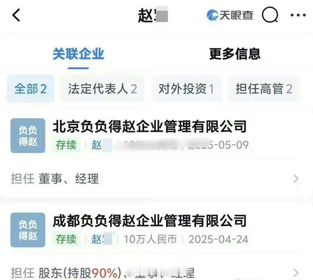 赵露思成立新公司了，名字都挺有意思啊 ​​​