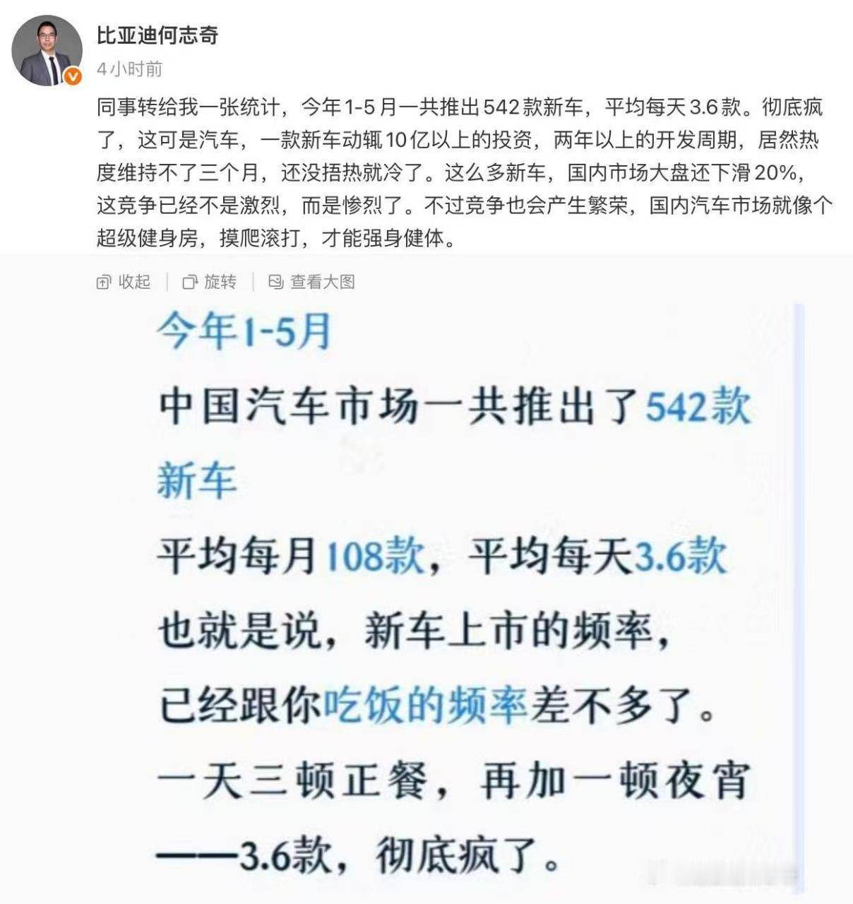 新车推出频率太快，竞争太过激烈。车企很难，没有新车，就没有新闻点，没有关注度，没
