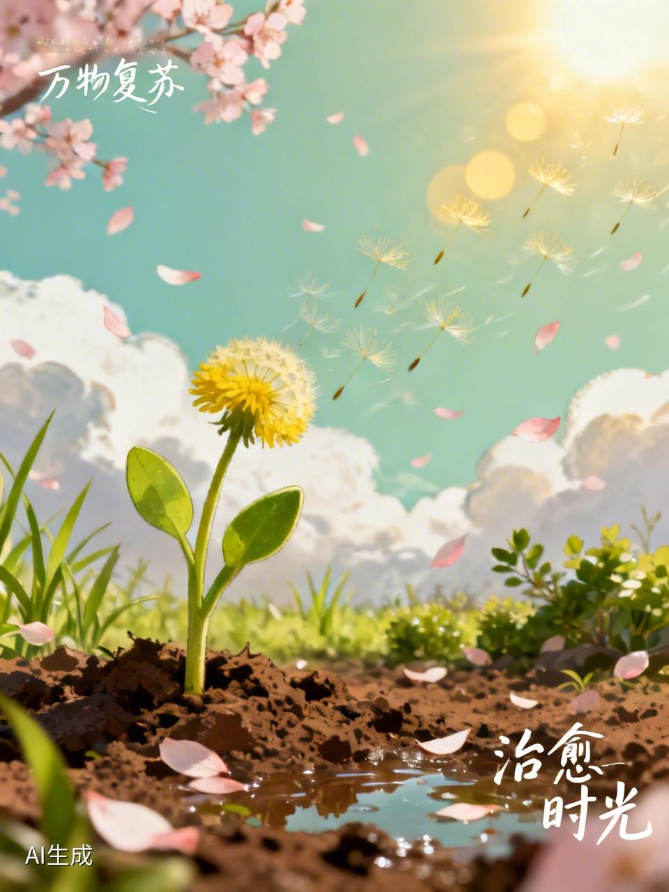 春天最治愈的模样，大概就是万物复苏时那满满的乐趣。公园里，嫩绿的新芽从枝头探出头