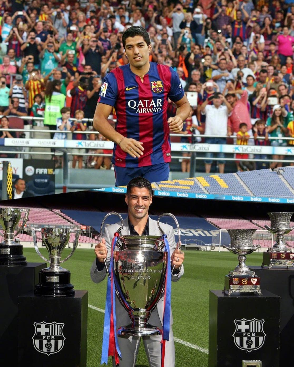 第一天/最后一天永远的苏牙[心]#苏亚雷斯##巴萨# ​​​