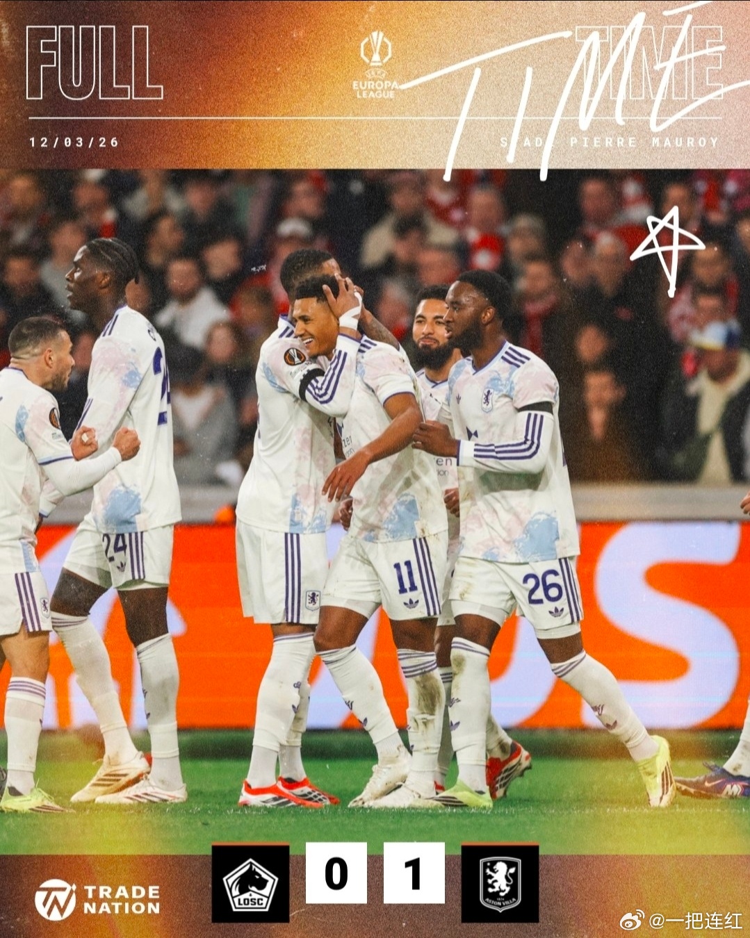 欧战1/8决赛首回合战罢，英超9队仅1胜。维拉客场1-0力克里尔，水晶宫0-0、