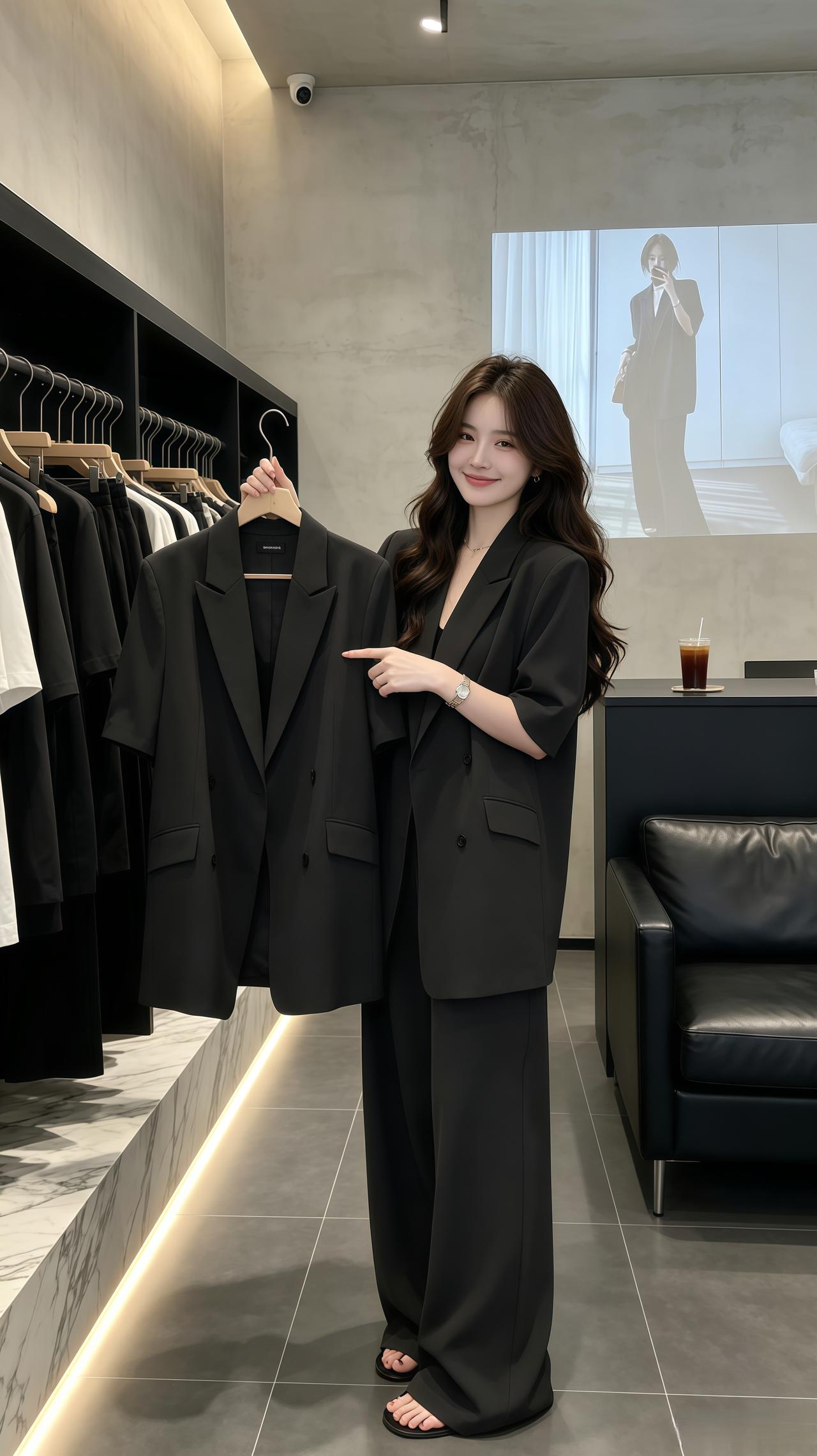 韩版宽松显瘦西装 韩系穿搭穿搭 ootd穿搭 今天穿什么