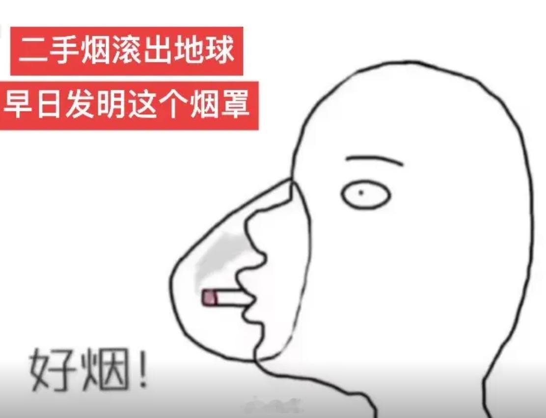 我对二手烟的态度belike 建议公共场所抽烟的都戴一个 