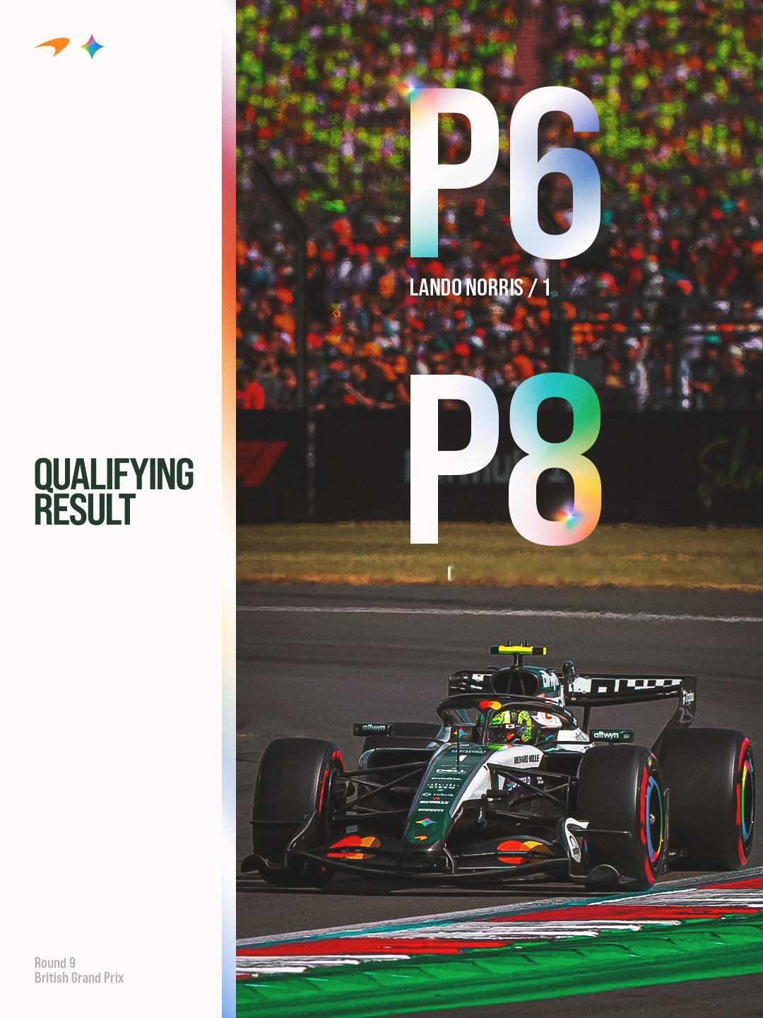 明天的正赛将从P6和P8起步McLaren | 2026F1英国大奖赛 🇬🇧