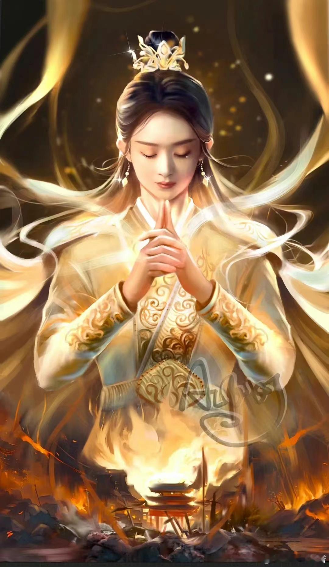 #沈璃告别封面是粉丝画的##赵丽颖说谢谢狗哥# 赵丽颖告别与凤行这个封面是粉丝画