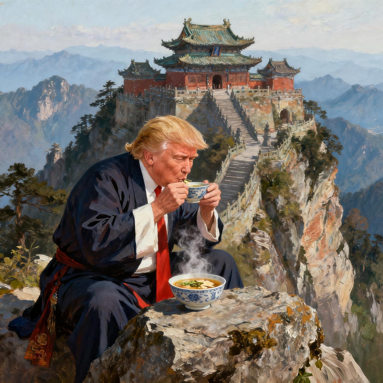 真心建议特朗普，
来武当山上住些天……
 
据《华尔街日报》1月1日消息，特朗普