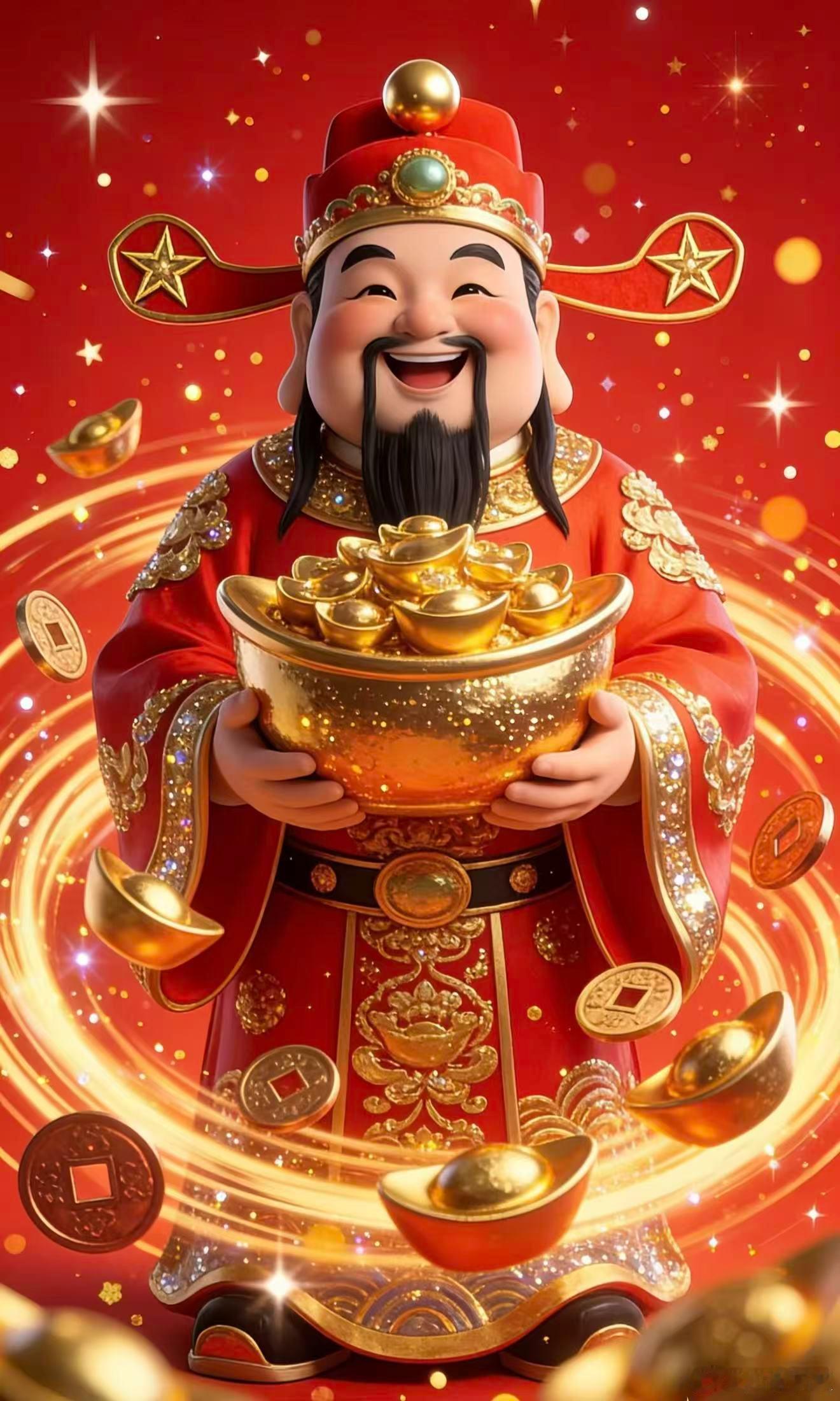 财神到🙏祈流年财气兴旺，晦气散尽、穷运远离。家中和气生财，出入皆遇吉运，大小财