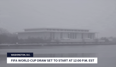 世界杯决赛圈抽签仪式开始前，华盛顿下起鹅毛大雪北京时间今日凌晨01:00，202