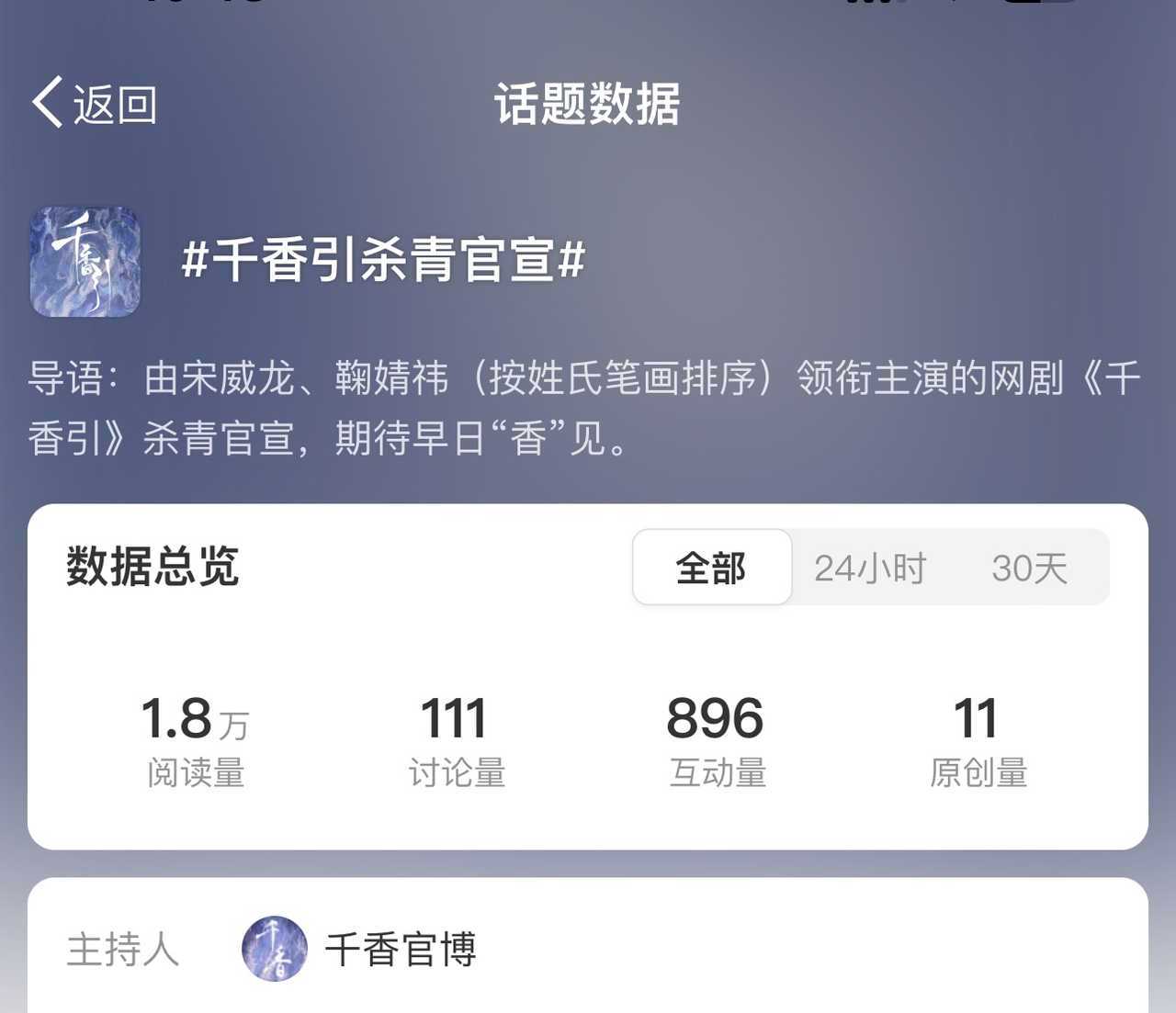 投稿，千香的番位出来了[吃瓜]鞠婧祎、宋威龙19年拍《漂亮书生》🍊一番，🐉2