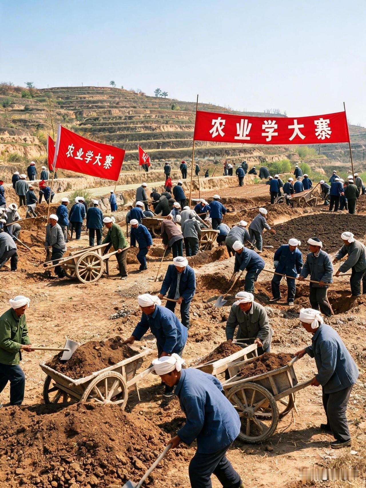 “农业学大寨”到底是学什么?
 提起“农业学大寨”，很多老一辈的人都记忆犹新，年