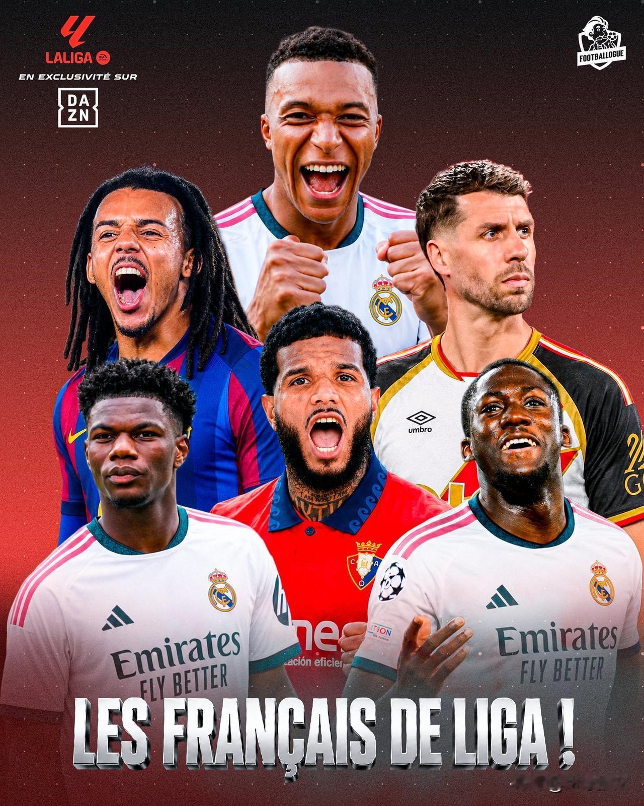 以下是本赛季将在西甲踢球的法国球员！🇪🇸👀

🇫🇷 姆巴佩（皇家马德里