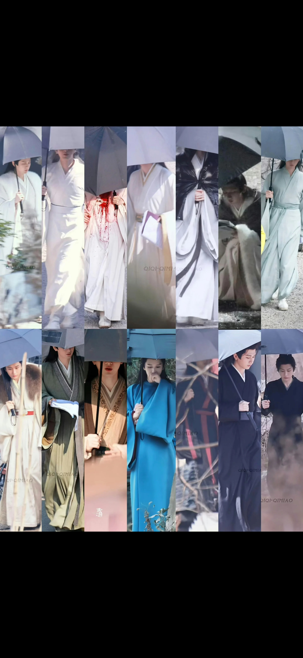 各角色撑伞合集来咯 