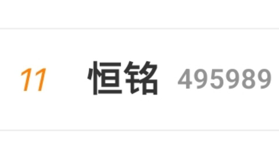 知道馒猪很🔥了。继续保持恒铭