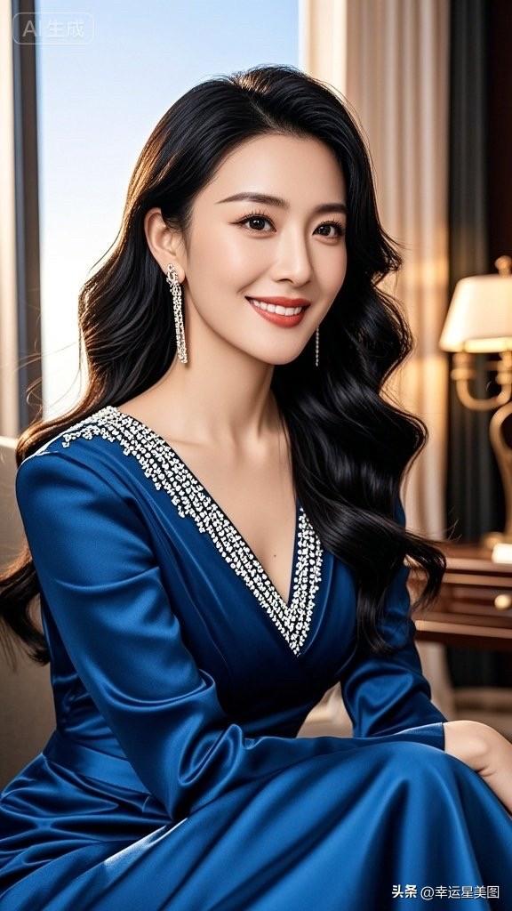 这位美女佩戴着华丽的珠宝。