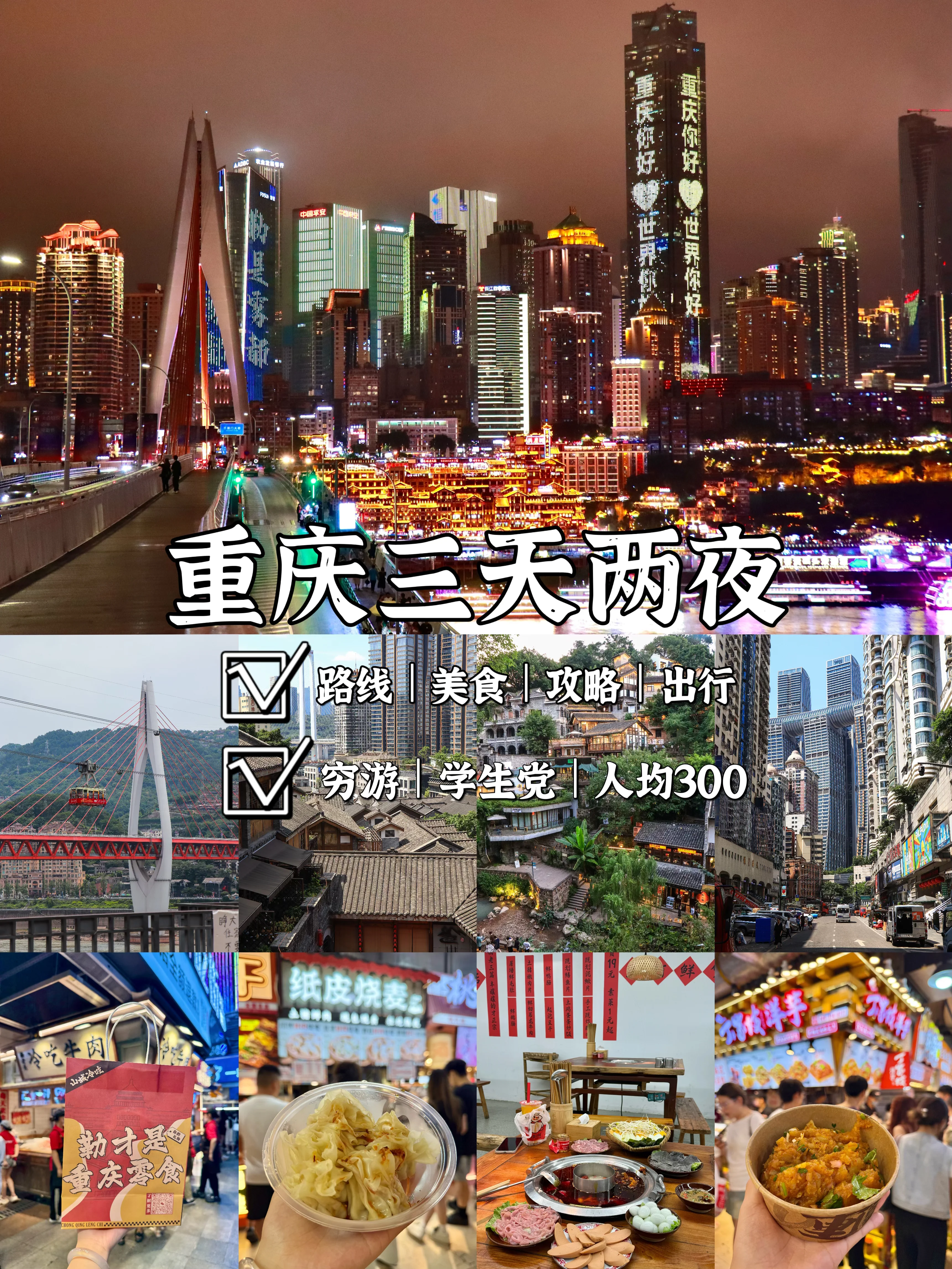 📍重庆CityWalk｜3天2夜不费腿旅行攻略