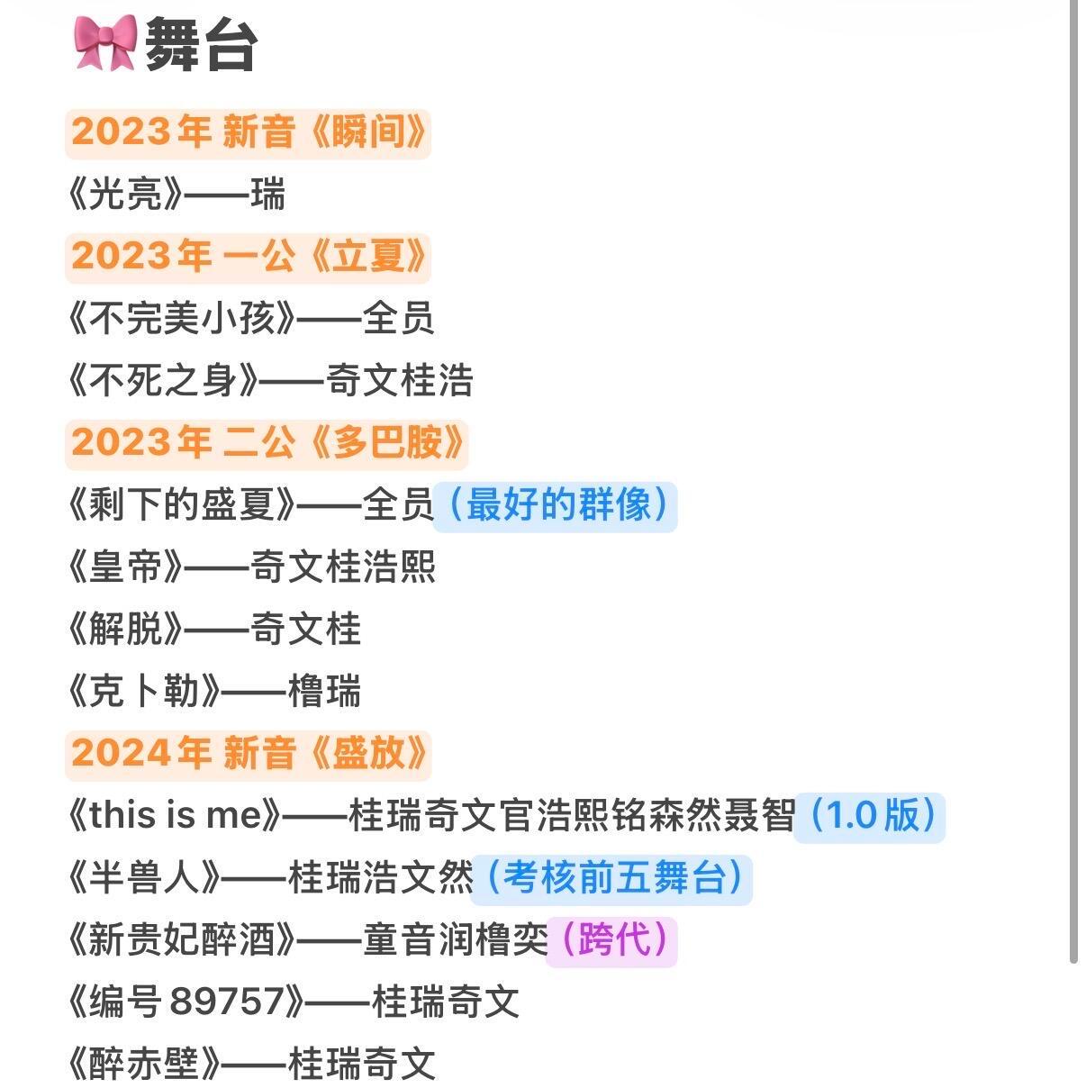 四代物料舞台考核精选合集（自存版）精选了一些小四四们22-24年比较好笑的物料 