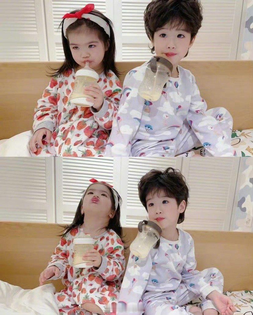 姜潮麦迪娜孩子颜值好养眼的一家子 ​​​