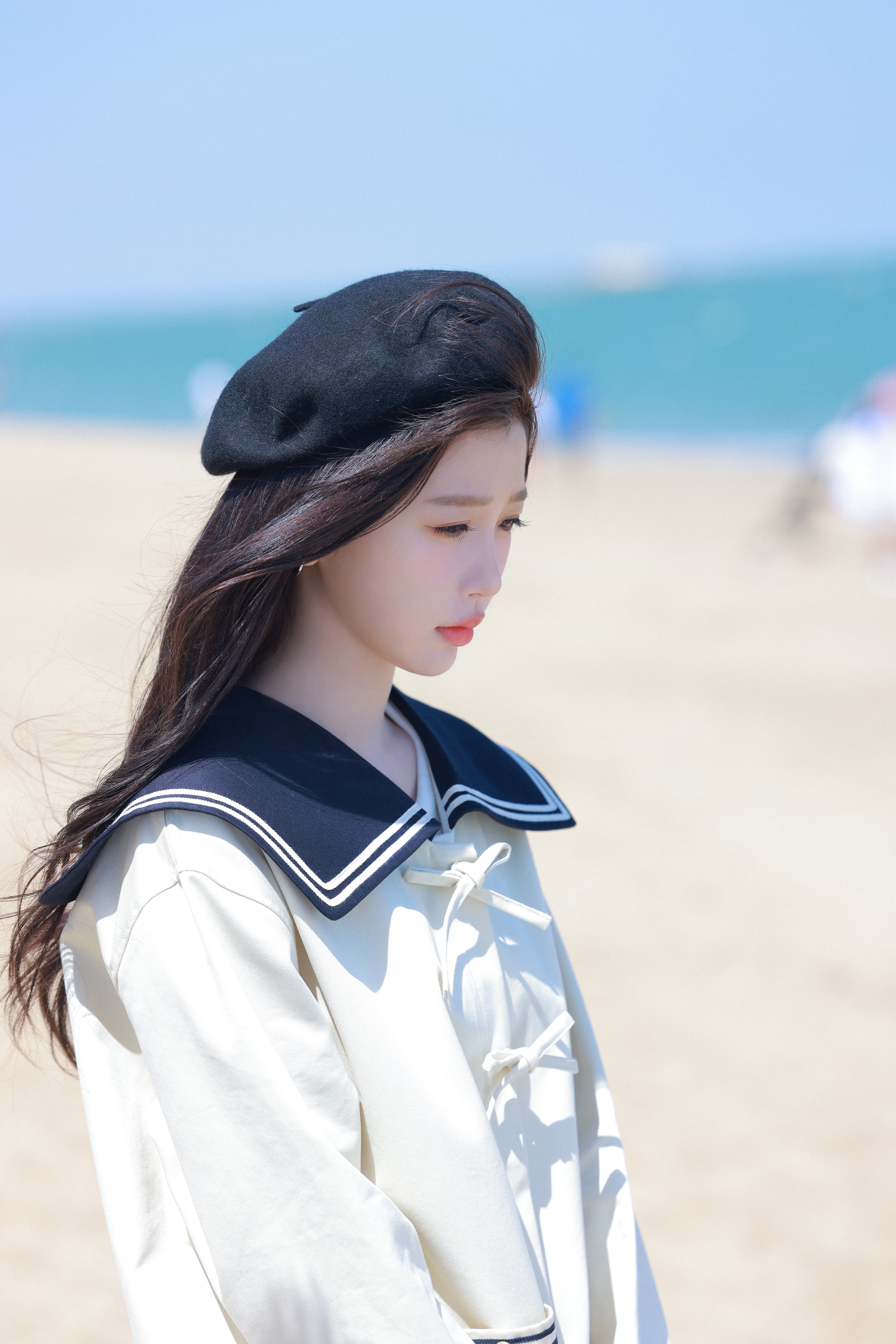 海边精灵 虞书欣#虞书欣穿海军服# ​​​