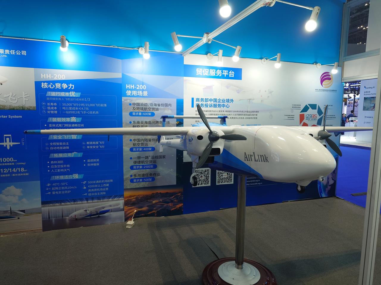 在2026国际低空经济博览会上，有“无人飞卡”之称的HH-200航空商用无人运输