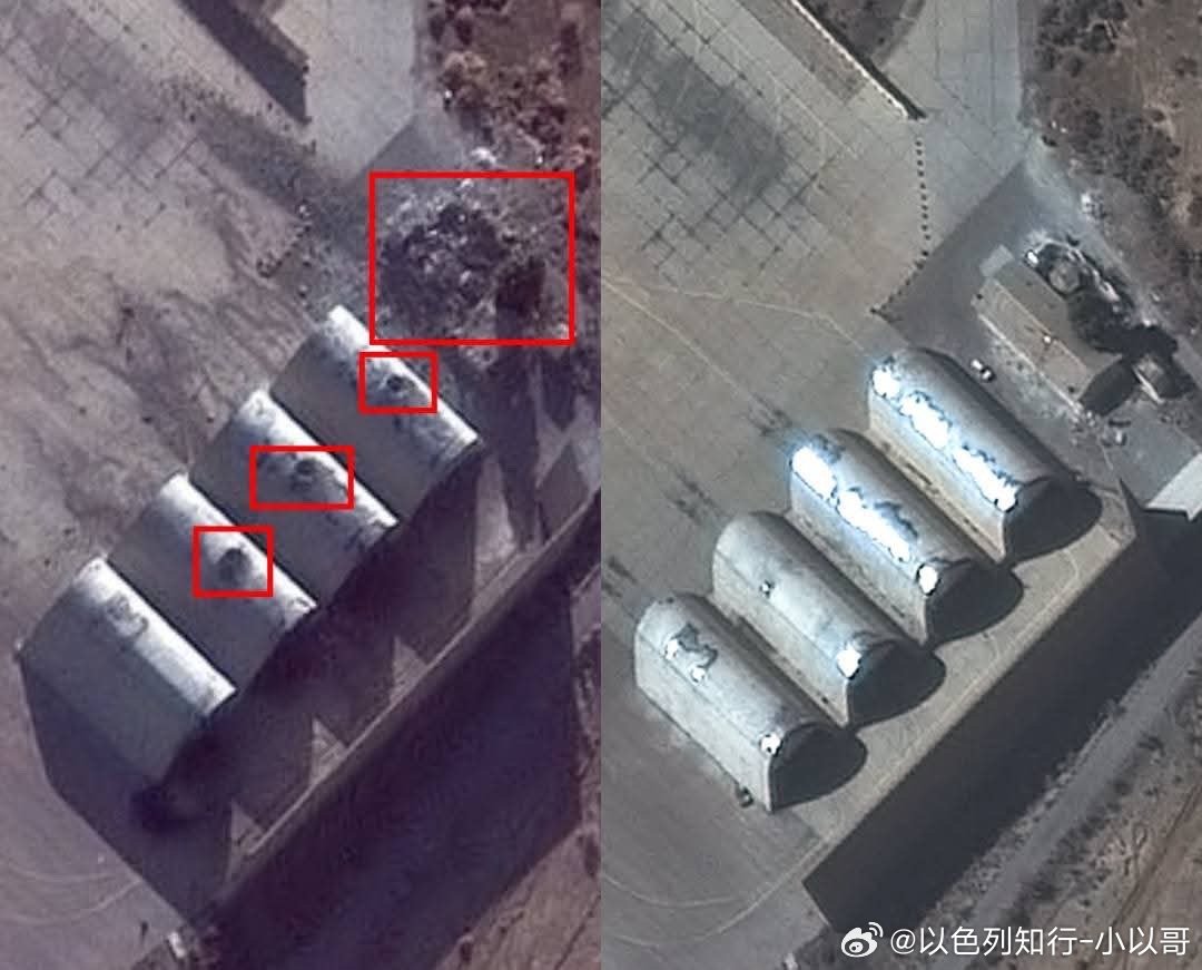 卫星图卫星图像现已证实早前以色列针对伊斯法罕东北部卡塔米空军基地精准空袭的真实。