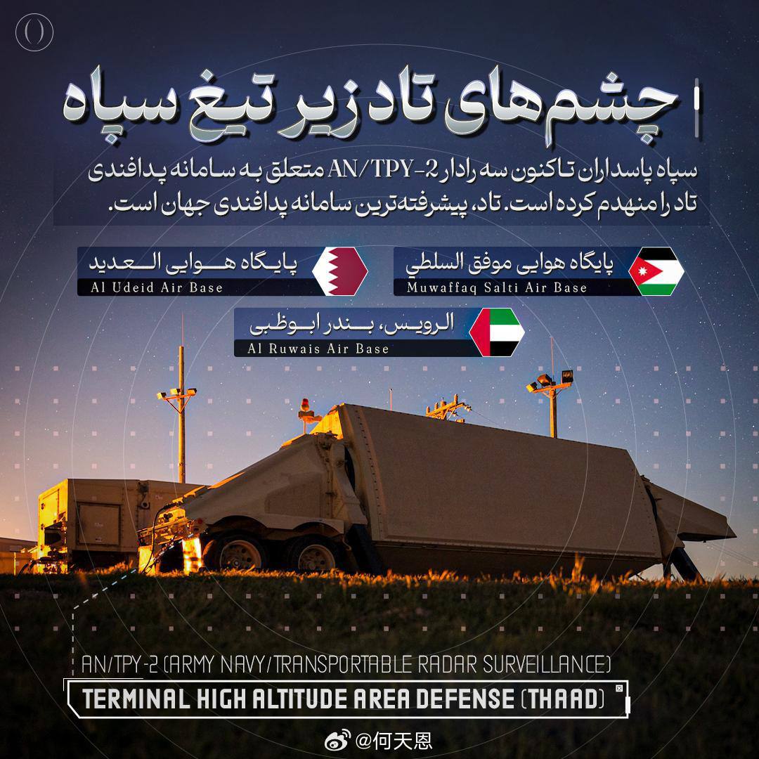 自战争开始一周以来，伊斯兰革命卫队已使用精确制导导弹摧毁了部署在三个国家属于美国