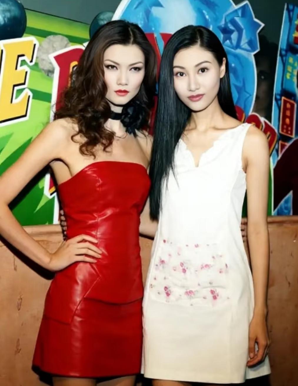 李嘉欣29岁那年和超模姜培琳同框合影，两人一对比，差距一下就出来了。
 
李嘉欣