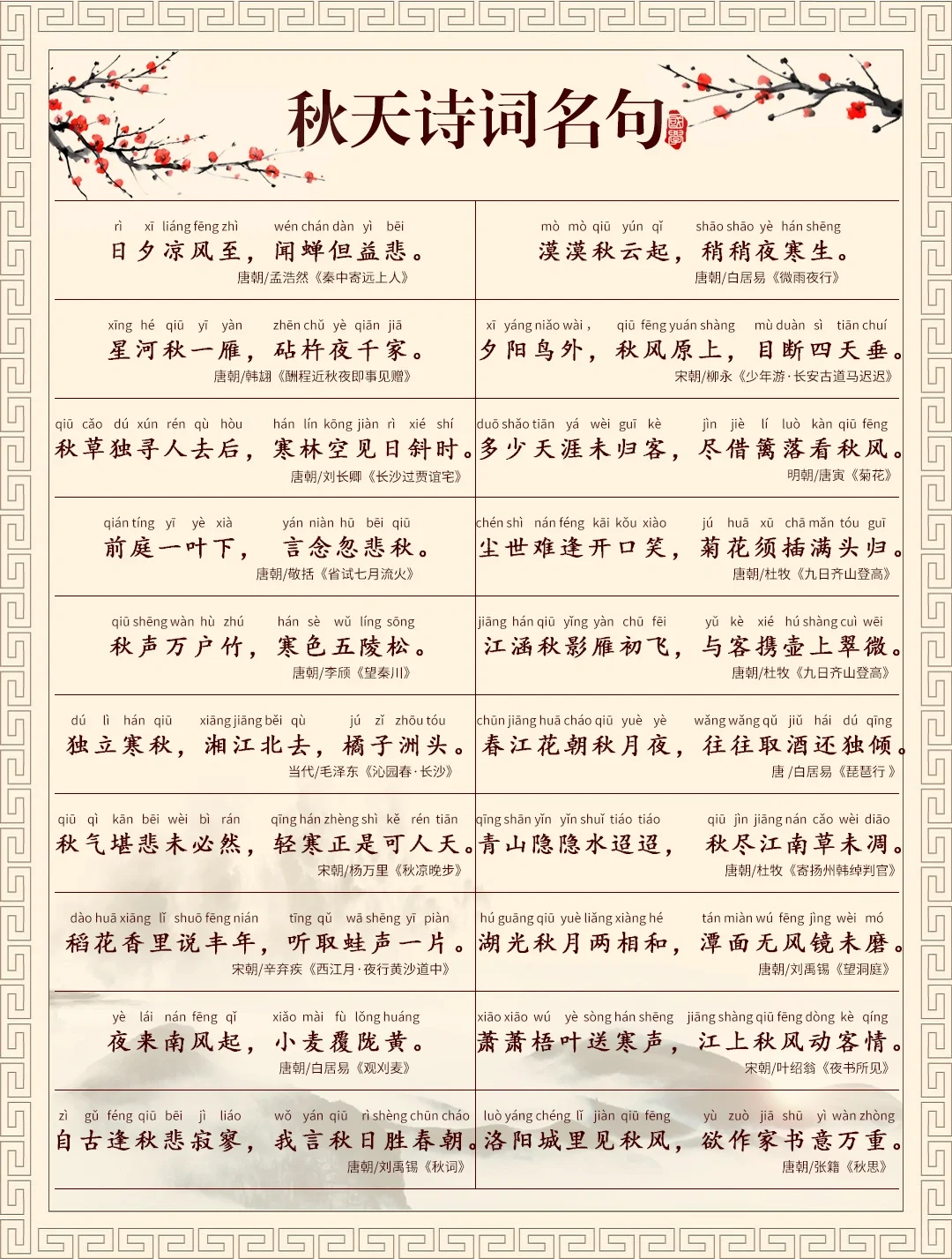 古人笔下的绝美秋天｜20句诗词分享