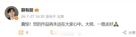 苏有朋发文悼念东野圭吾 苏有朋发文悼念东野圭吾：“震惊！您的作品将永远在大家心中