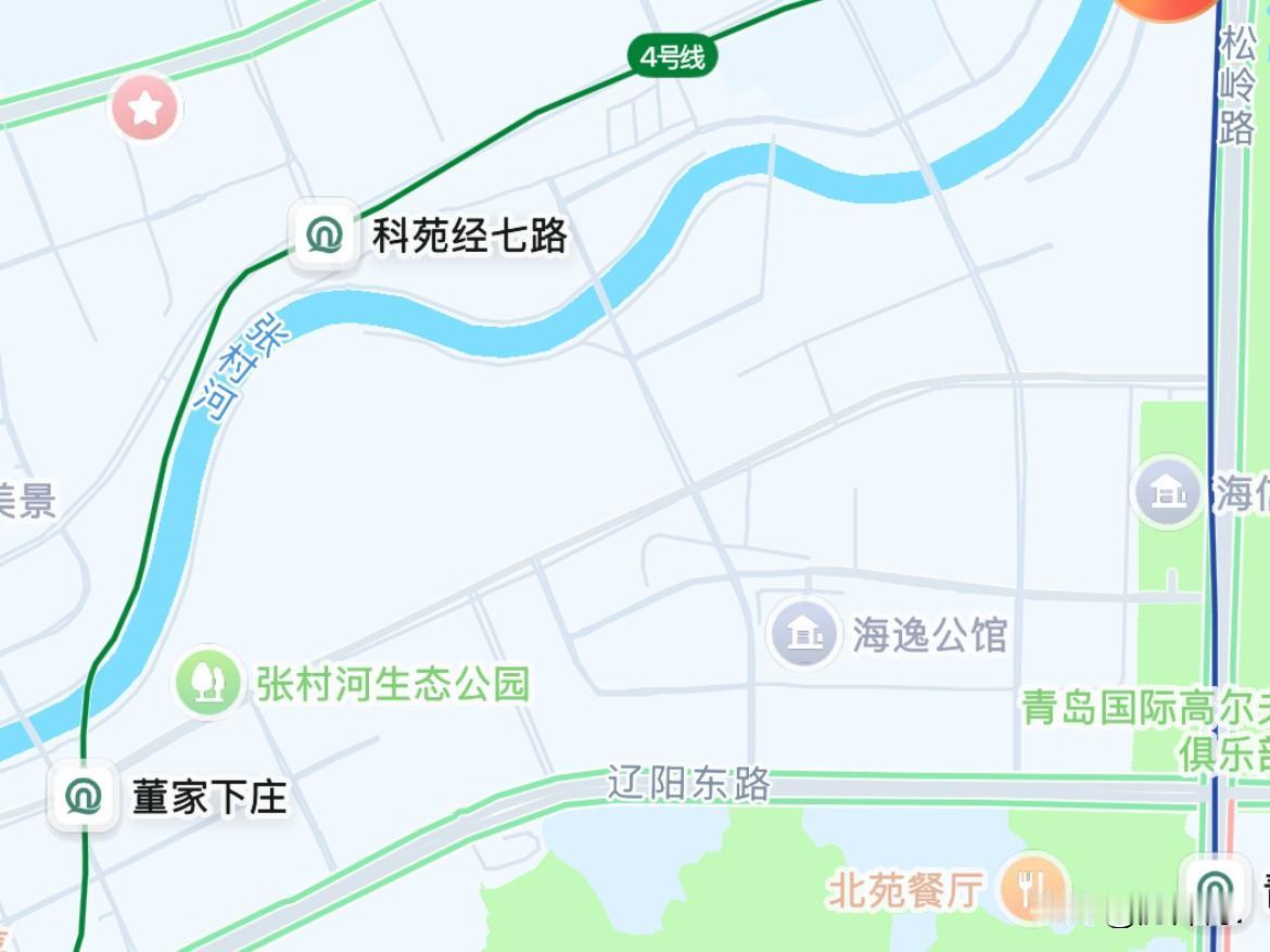 崂山张村河板块，范围太广了。

比较核心、热门的区域，就在河南岸，地铁四号线董家