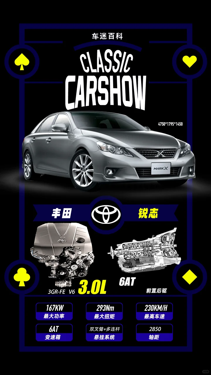 V6后驱！丰田锐志