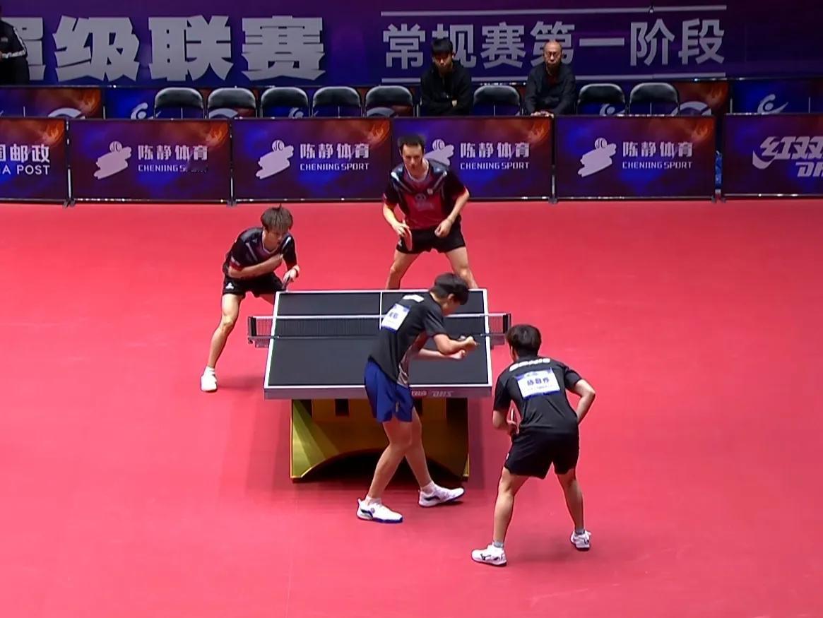 汕头明润3-1先锋乒羽陈静俱乐部！
2025乒超联赛 比赛第二天，上午进行的男团
