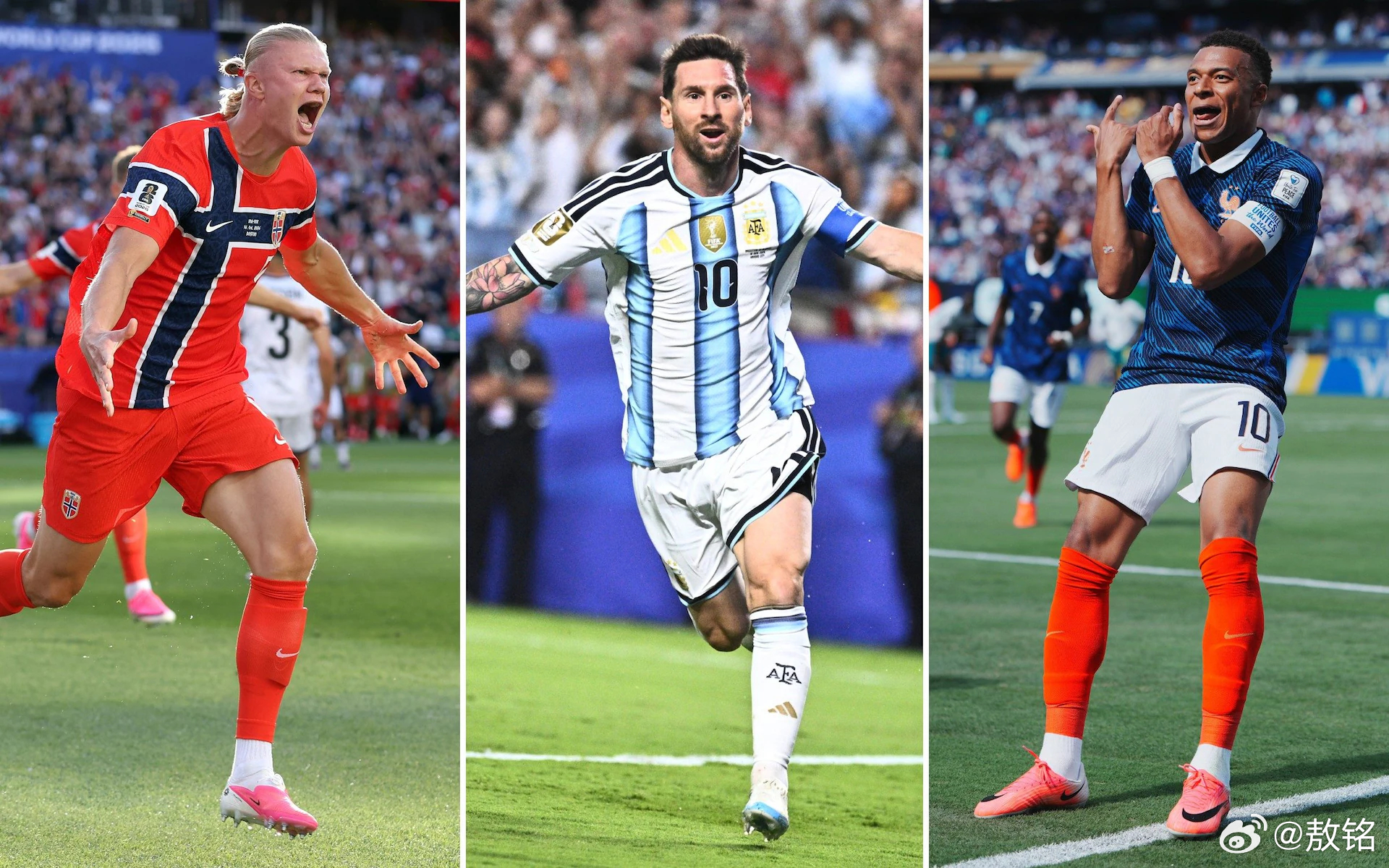 2026世界杯 梅西帽子戏法，姆巴佩和哈兰德都各自取得2个进球。这才是世界杯小组